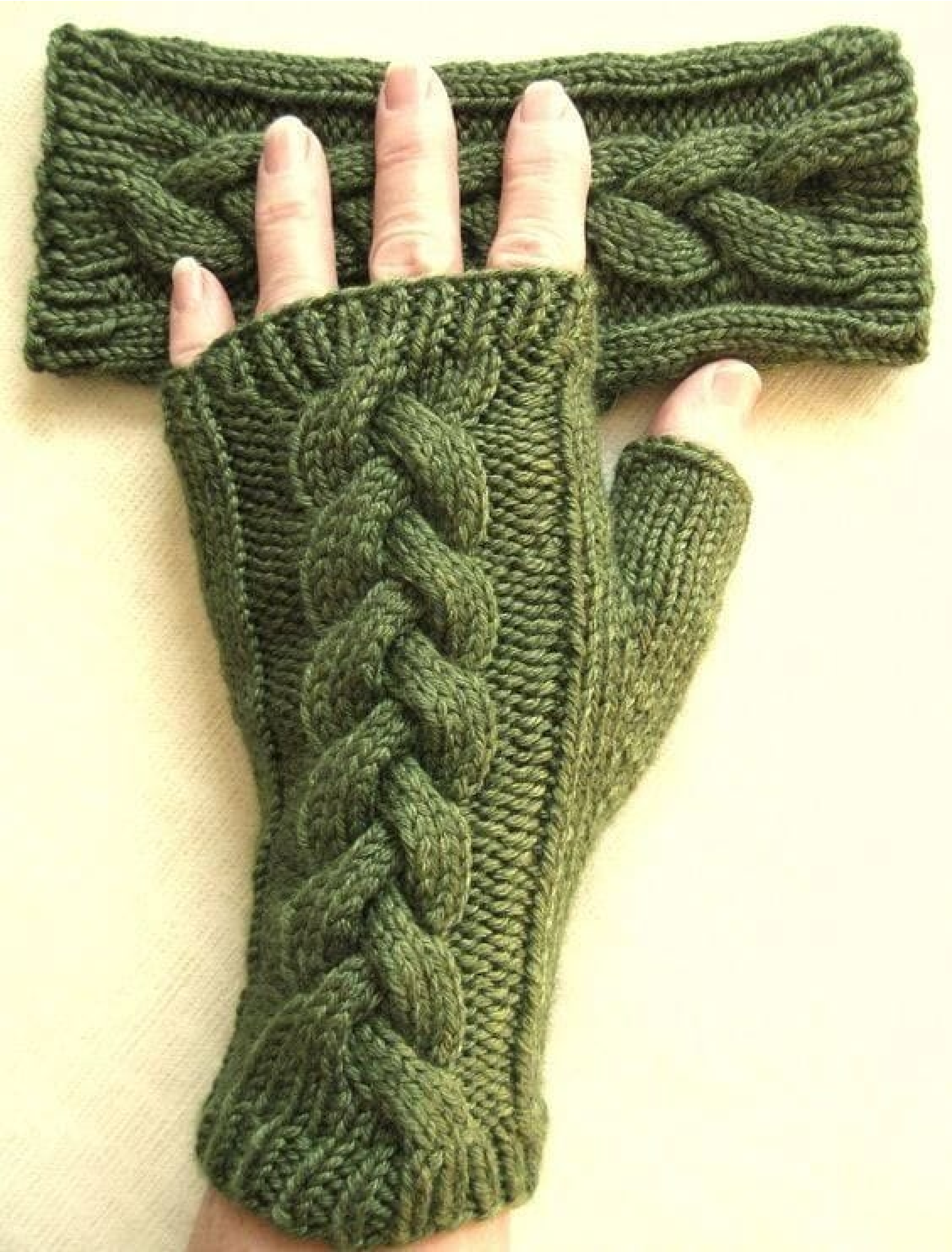 Green Cable  Gloves