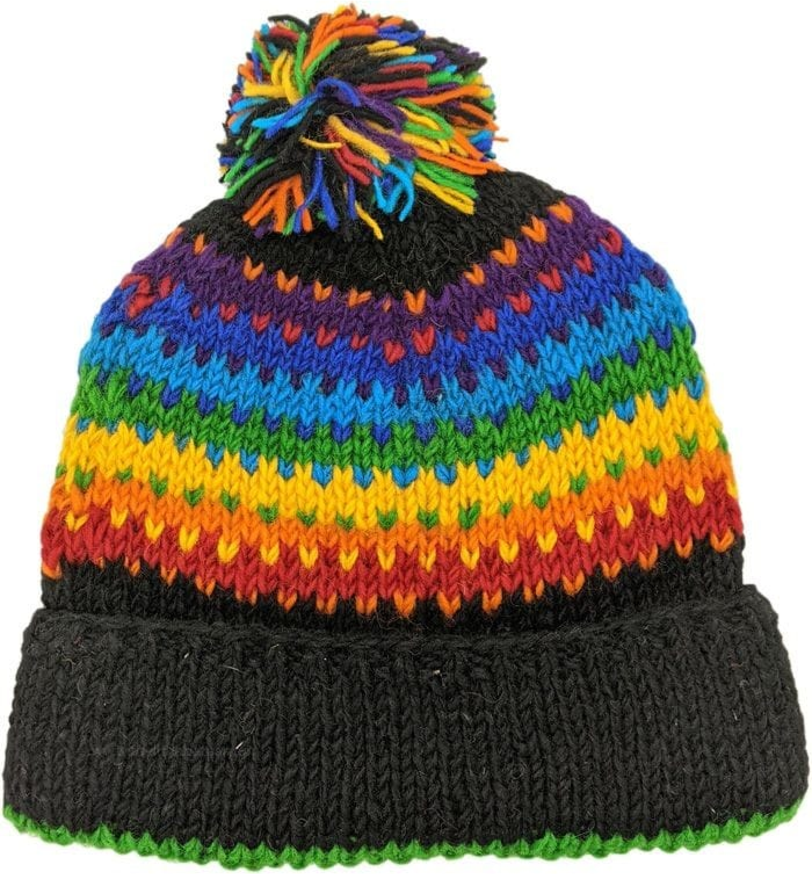 Rainbow Winter Woolen Hat